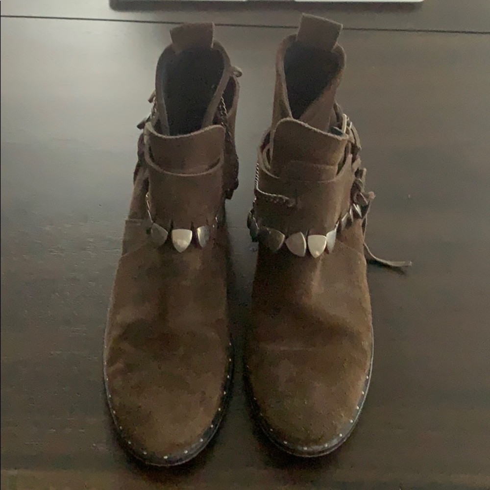 Freda Salvador brown suede booties